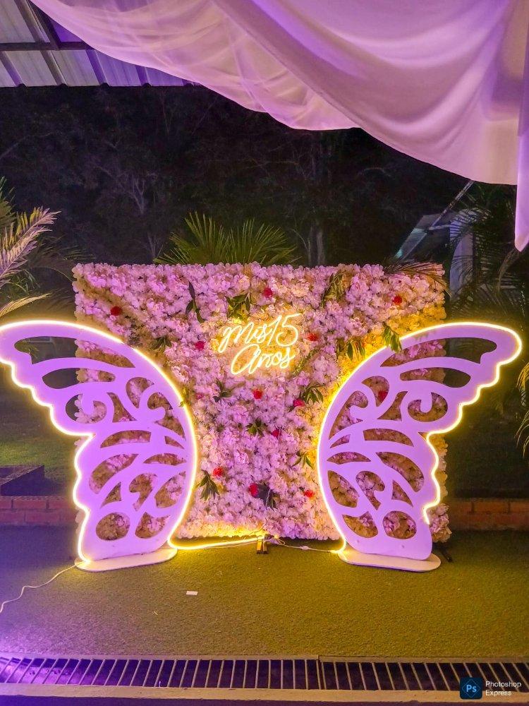 Miniatura 2 de Ala mariposas madera grande unidad sin luz