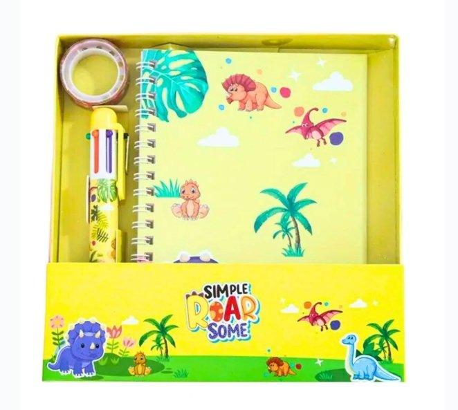 26758-CD-882- X 2UNI- LIBRETA CON CINTA + BOLÍGRAFO MULTICOLOR 18X18XCM