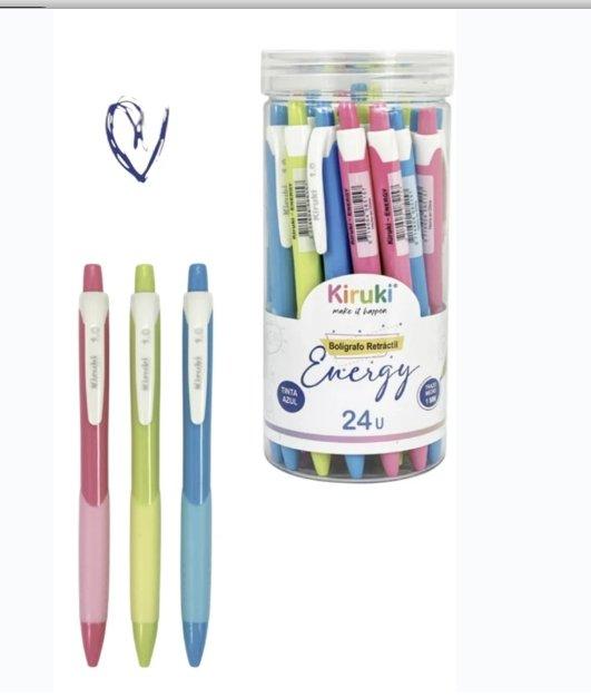 110001 -X 24UNI-BOLIGRAFO ENERGY RETRACTIL VARIOS COLORES