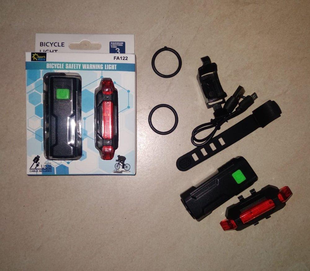  FA198  -X 2UNI-LUZ BICI DELANTERA Y TRASERA RECARGABLE USB