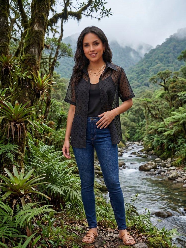 Blusa negro Velo - Talla M