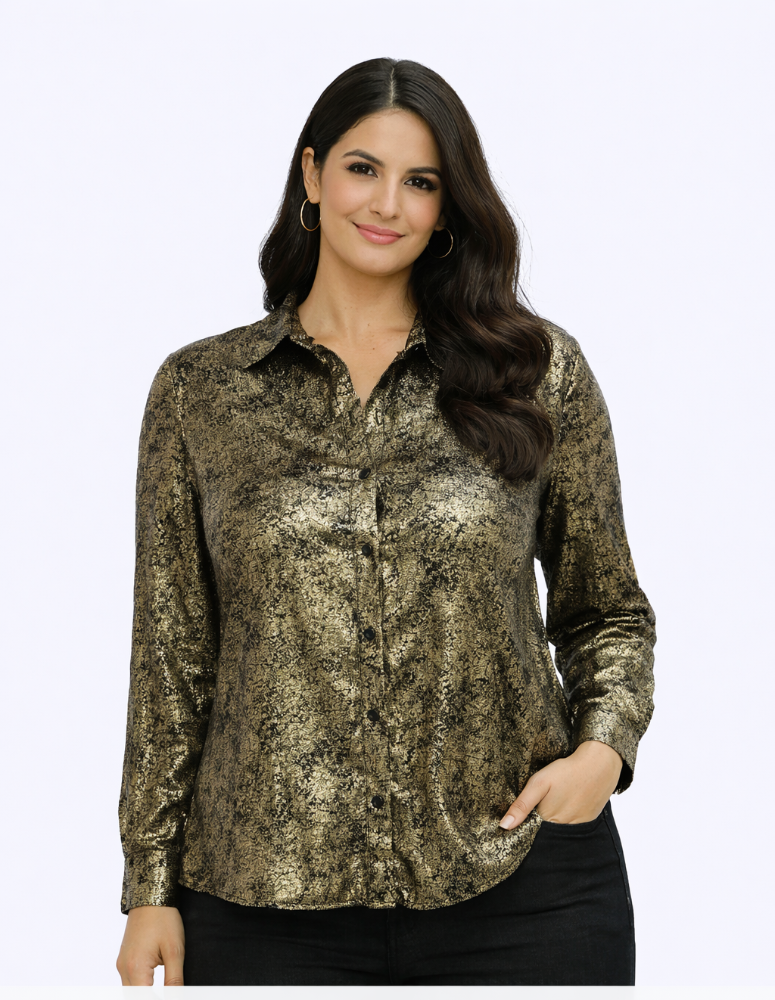 Blusa Dorada Brillante - Talla M/L