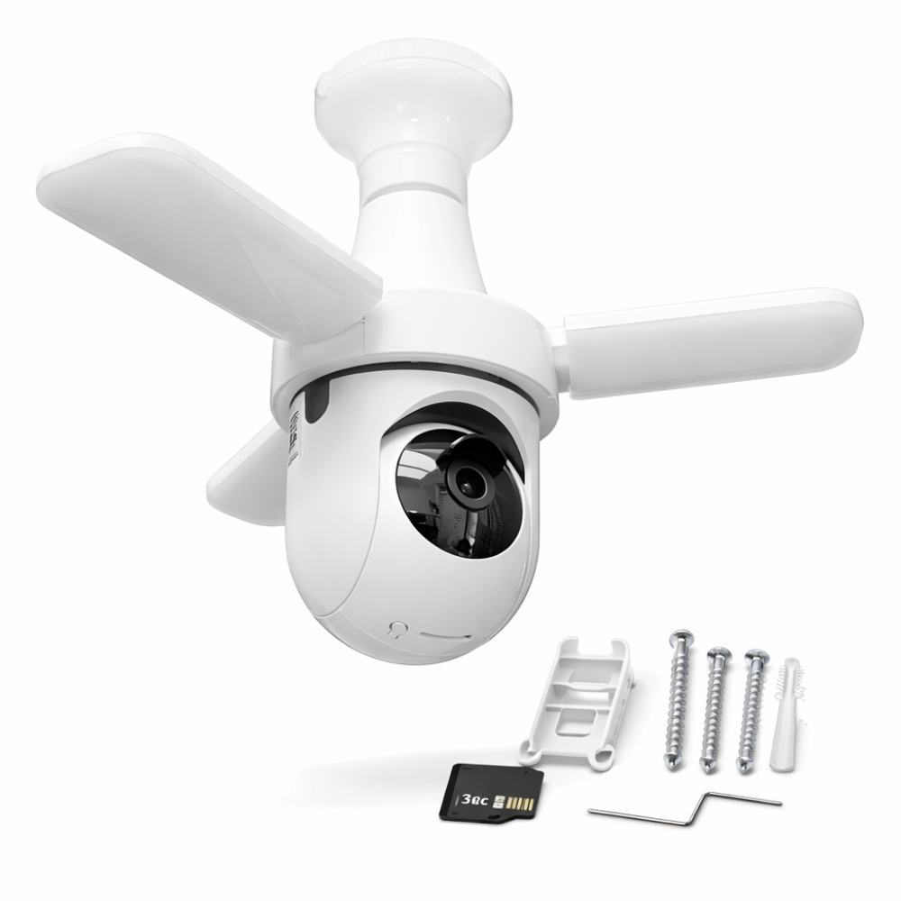 CAMARA 360 ESTILO FOCO CON LUZ LED
