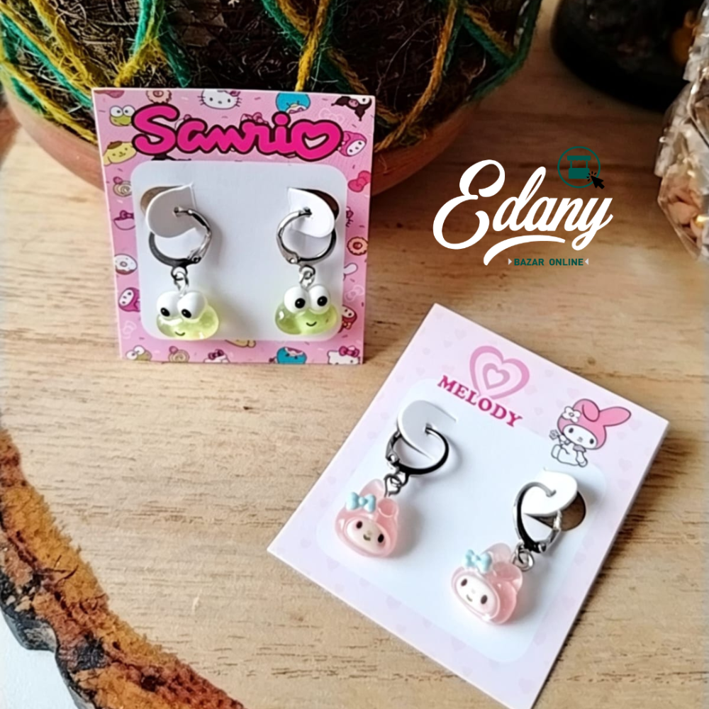 Miniatura 3 de ARETES SANRIO CON ARGOLLA DE ACERO