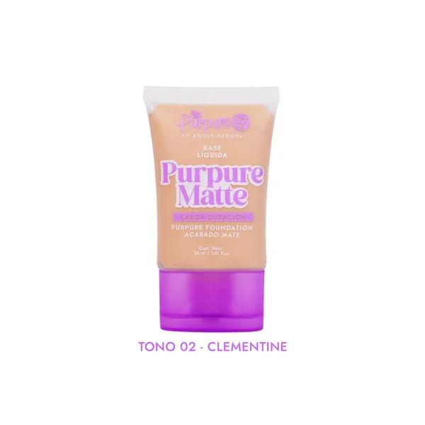 Base Liquida Mate Tono 02 Clementine - Purpure