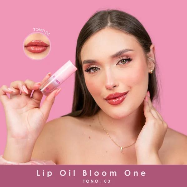Miniatura 3 de Bloom One Lip Oil Tono Nude 03 - Bloomshell