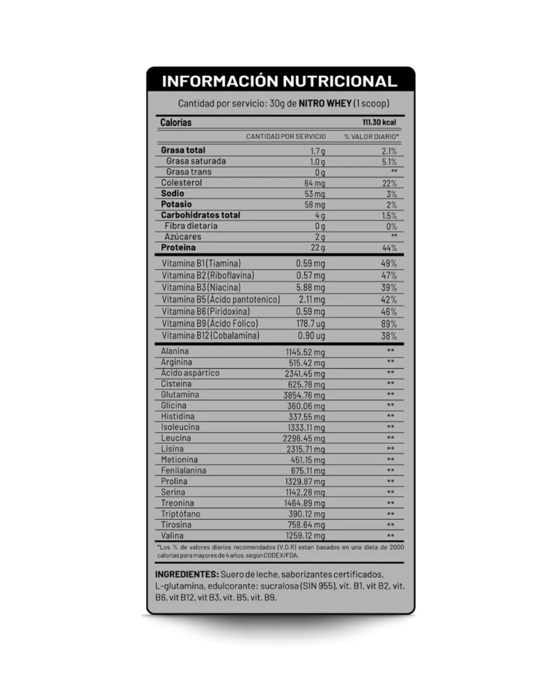 Miniatura 2 de  New Nitro Whey 1.1Kg - UN