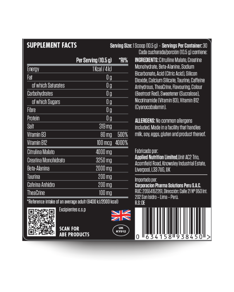 Miniatura 2 de ABE 30serv / 315gr - Applied Nutrition