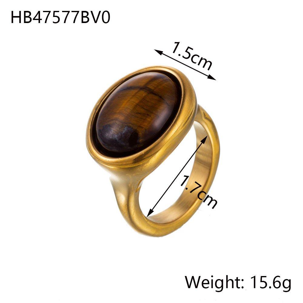 Anillo Café Dorado Talla 7