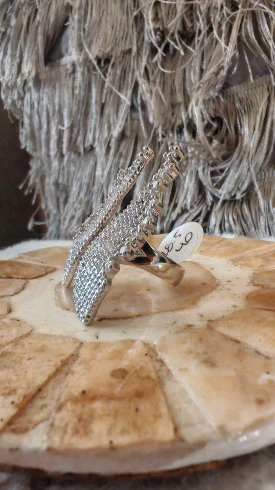 Miniatura 2 de Anillo de alas plateado