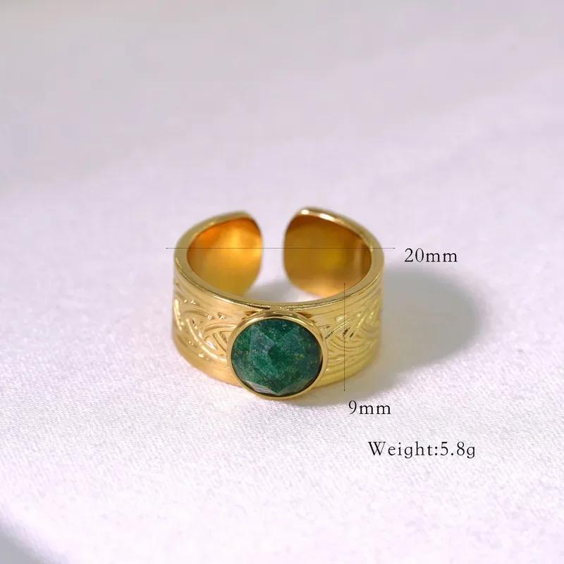 Anillo en acero inoxidable con perla verde