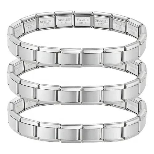 BRAZALETE ITALIANO PLATEADO TALLA 2XS