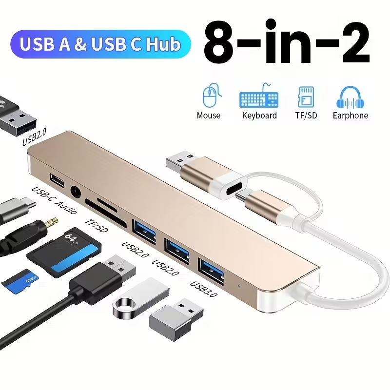 Extensor USB Multifunción 8 en 1