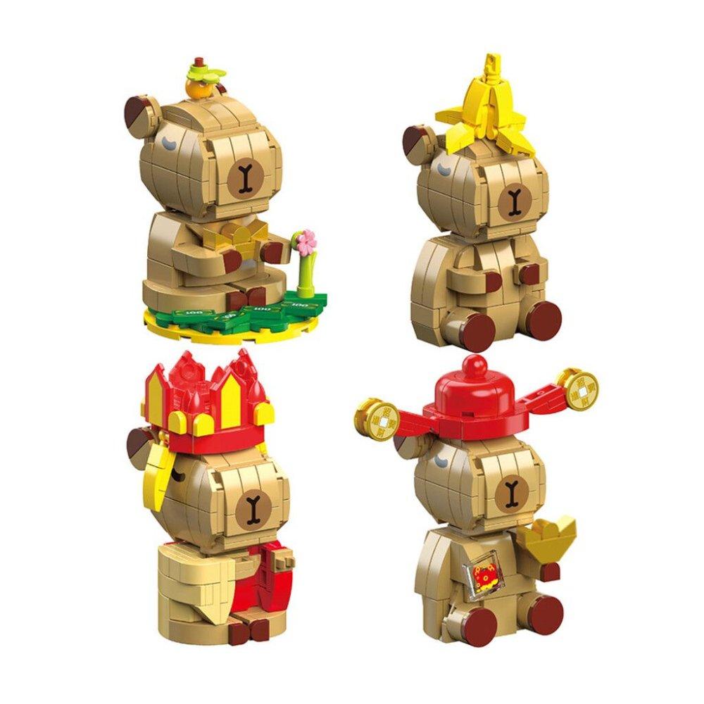 Miniatura 2 de BLOQUES CAPIBARA C/PAJARO JDMZ-101 – ZUMO – MARRON