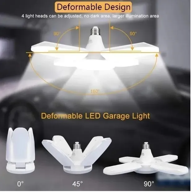 Miniatura 2 de Bombillo Lampara Led Plegable 4 Aspas Alta Iluminación