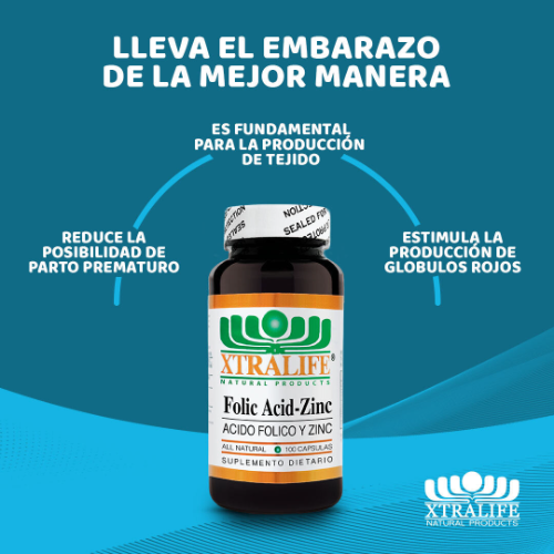 Acido Fólico Y Zinc x 100 capsulas