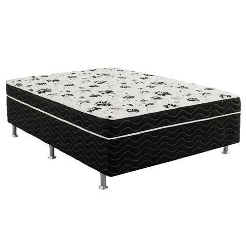 Cama Box casal tradicional colchão fixo