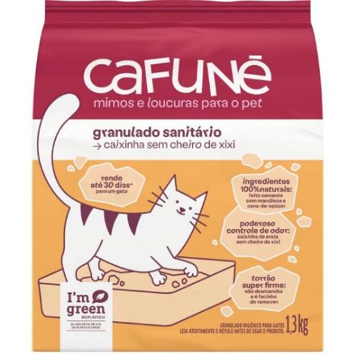 Gato 1,3kg Cafuné Areia Granulado Sanitária