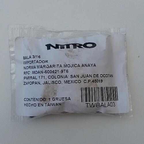 Bala 3/16 Grado 1000 TW GRUEZA