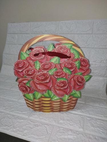 bolsas en forma de canasta de flores 