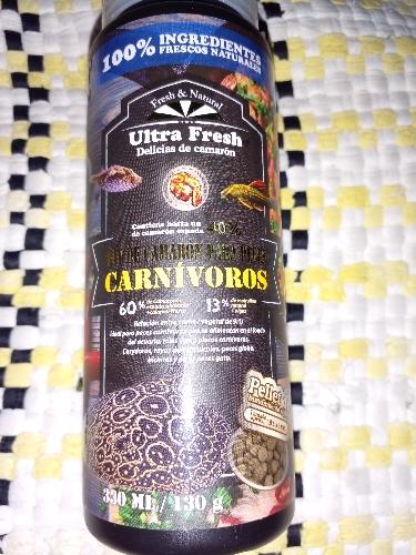 Alimento para peces carnivoros 130gr en Discos (ultra fresh)