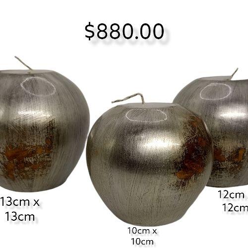 set de esfera portavela 3 pzas.