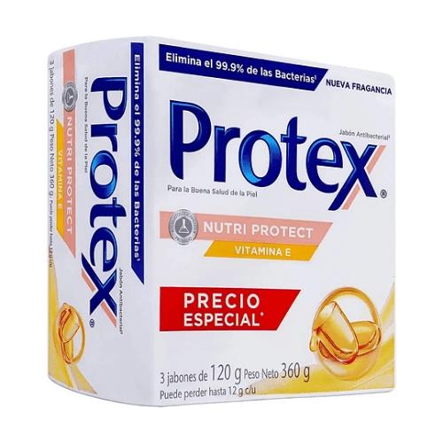 3 pack de jabones Protex Nutri protect macadamia de 120 gr c/u