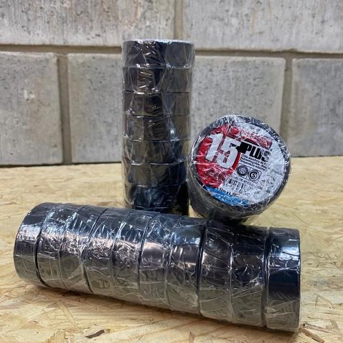 Cinta aisladora tacsa x 10 mts negro