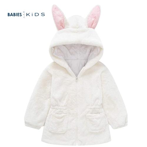 ABRIGO PARA CLIMA FRÍO PARA NIÑA- BLANCO