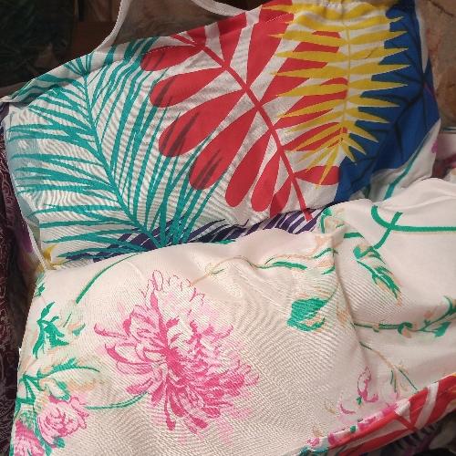 1-Acolchado estampado reversible 2½plazas