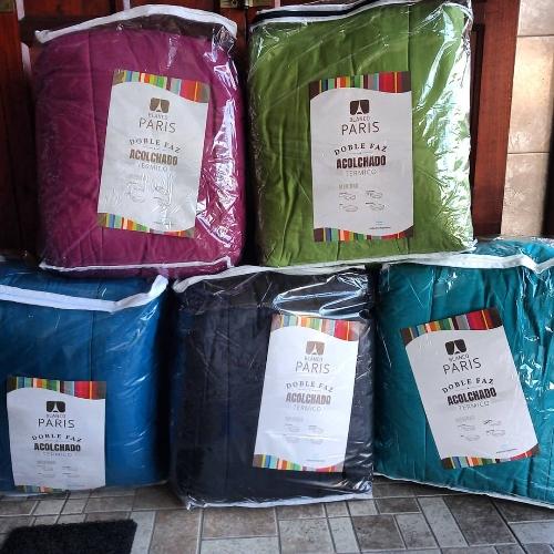 Acolchados LISOS reversibles de 2½plazas