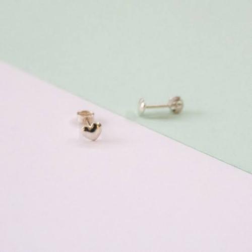 Arete abridor corazón de plata (grande)