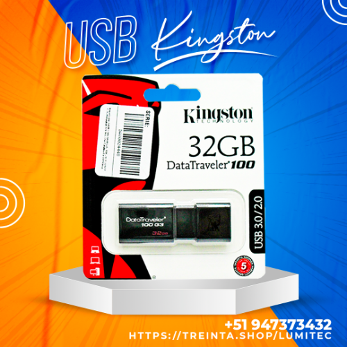 MEMORIA FLASH USB KINGSTON , 32GB.

