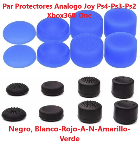 1 Par Protectores Thumbstick Grip Analogo Joystick Ps4 Xbox One Ps3 360 Ps2