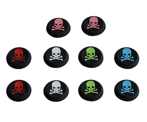 1 Par Protector Silicona Análogo Ps4 Xbox 360 Xbox One Ps3 Calavera 3D
