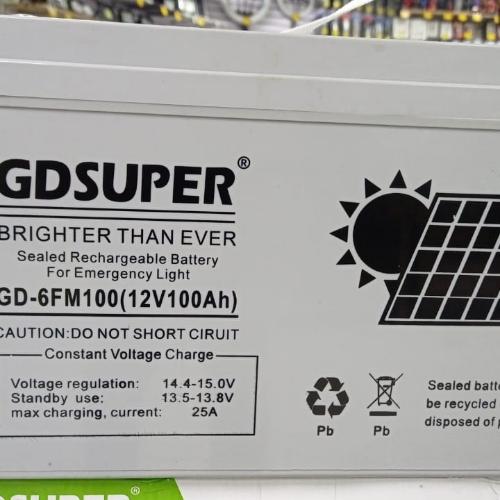 Batería solar de 100amp, acido ciclo profundo 