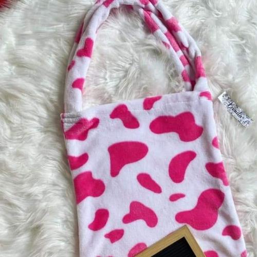 Bolsa peluche rosa