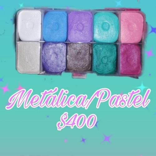 Paleta 10 colores Metalicos/Pastel