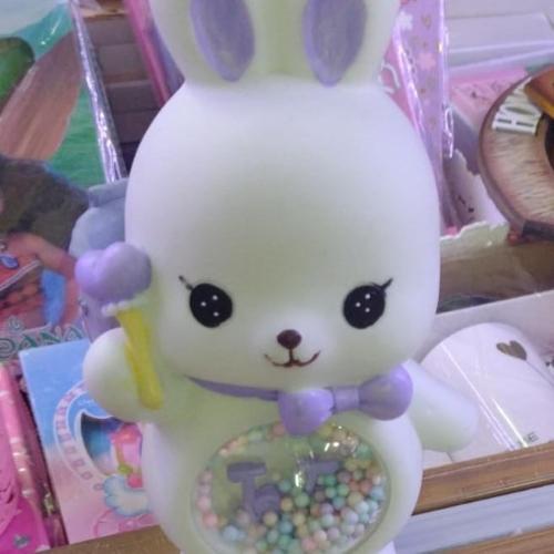 Alcancia conejo luces