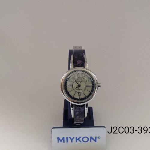 Miykon Dama Metal Correa Morada Caja Plateada