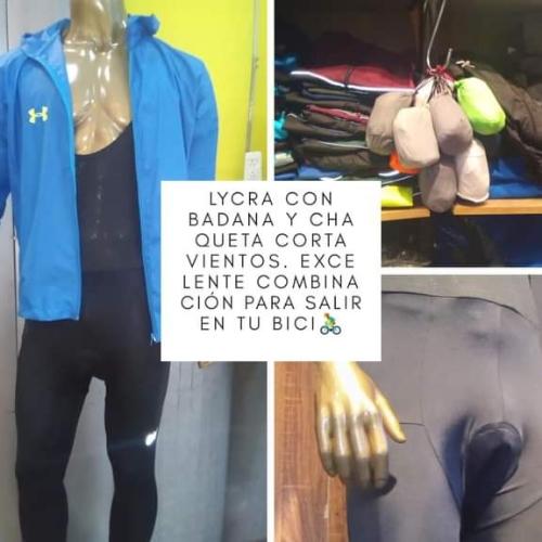 Combo lycra larga con tirantes y corta vientos
