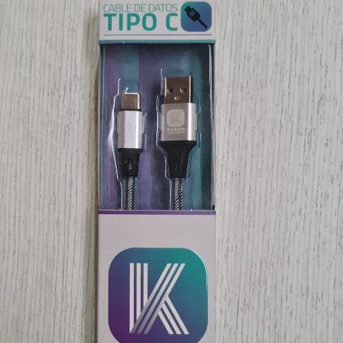 Cable de datos C-203 tipo "C"   Plateado 
