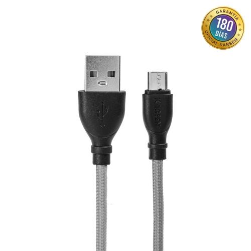cable de datos karsen c-101 micro usb gris