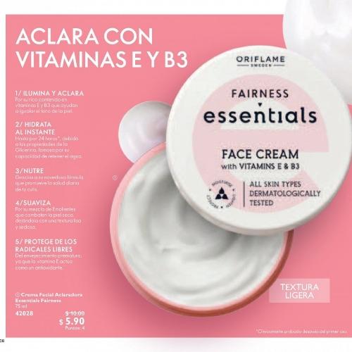 Crema facial aclaradora