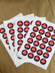 100 Stickers 4x4 cm troquelado 
