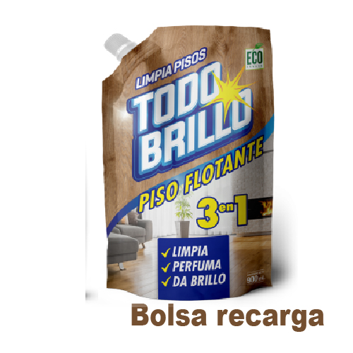 Abrillantador Piso flotante todo brillo 900 ML doypack recarga