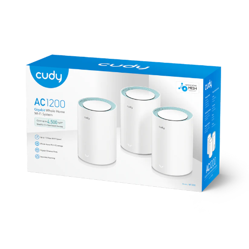 ROUTER CUDY MESH M1300 (AC1200) 2.4 GHz- 5GHz 3 PACK