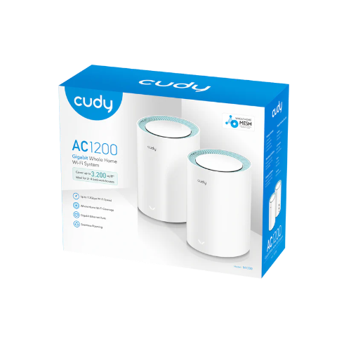 ROUTER CUDY MESH M1300 (AC1200) 2.4 GHz- 5GHz 2 PACK