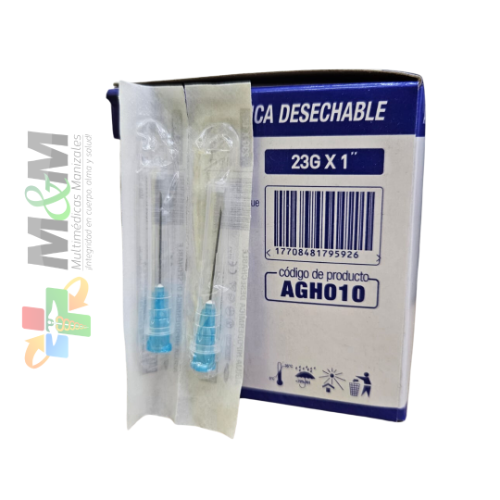 Aguja 23G X 1" caja x100 unidades 