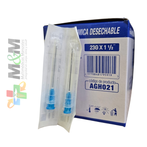 Aguja 23G X 1 1/2" caja x100 unidades 